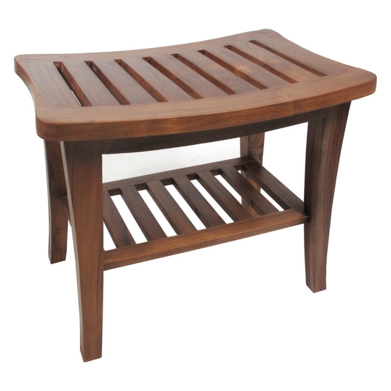 Winnsboro 20" W Teak Shower Bench - Fully Assembled