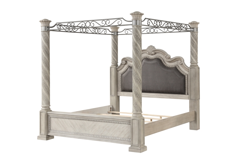 Winona Upholstered Panel Canopy Bed