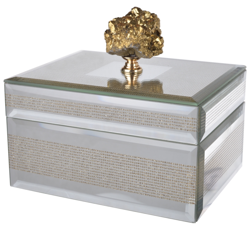 Wood Jewelry Box + Mirror