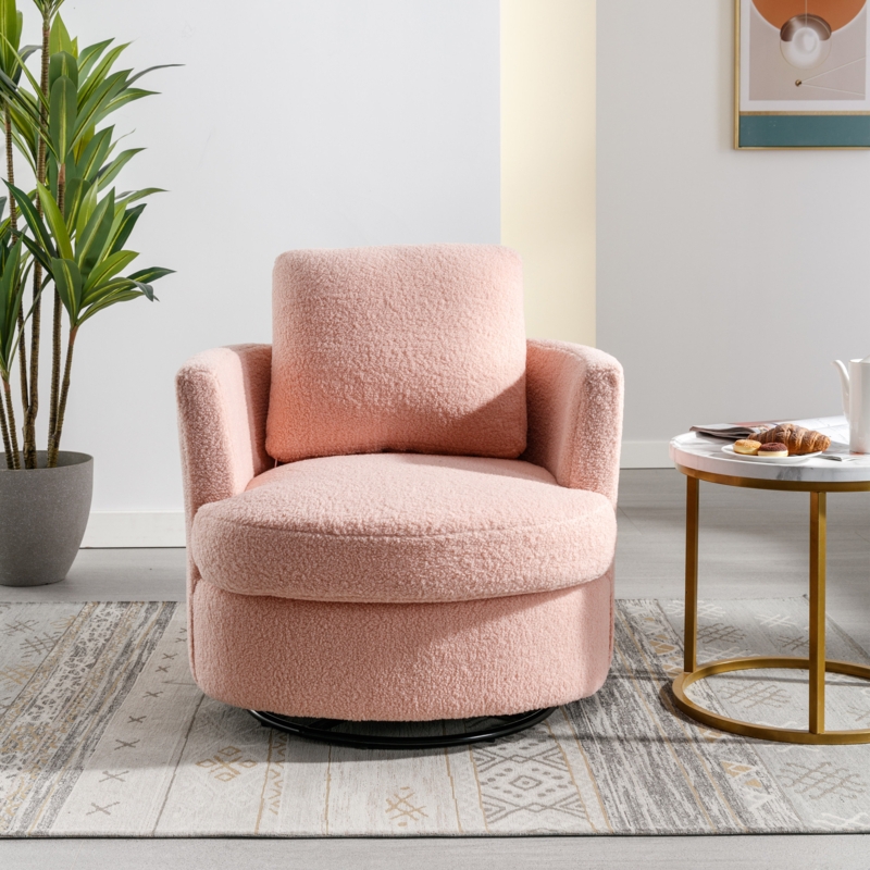 Yelina Upholstered Swivel Barrel Chair