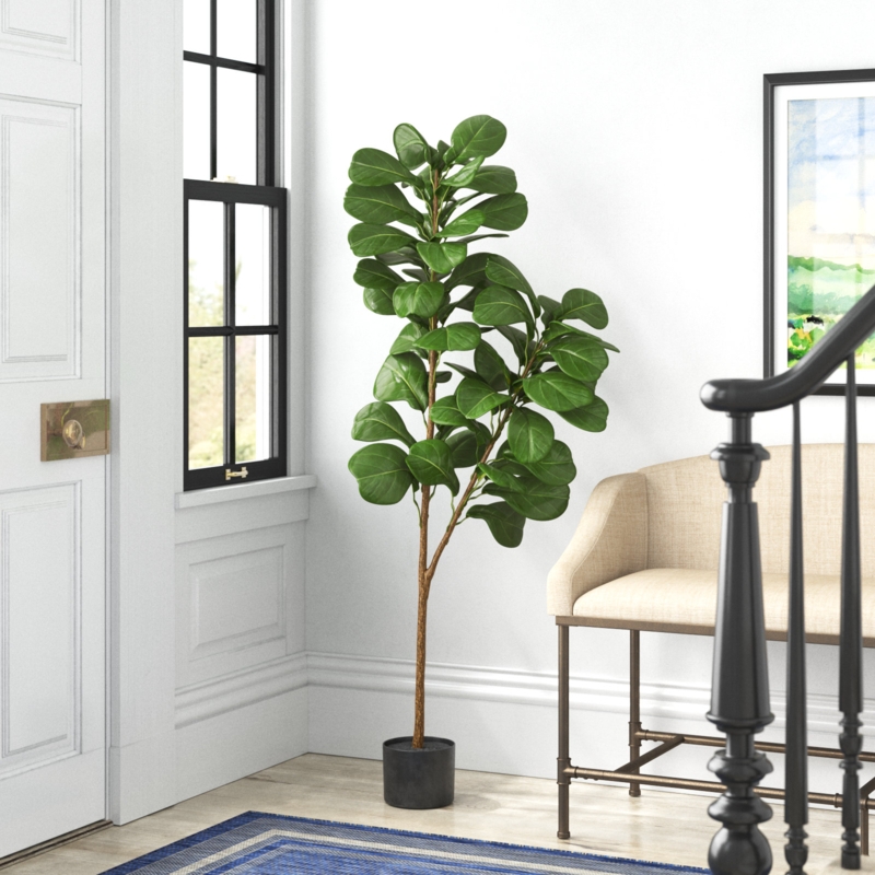 Faux Fiddle Leaf Fig Tree in Planter
