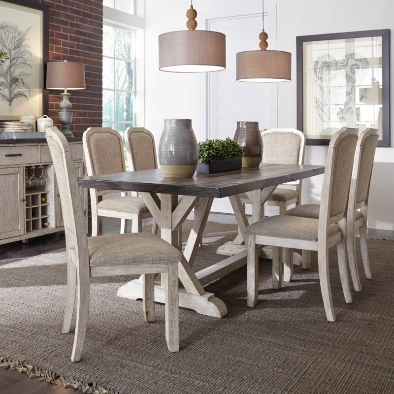 Janiya 7 - Piece Trestle Dining Set