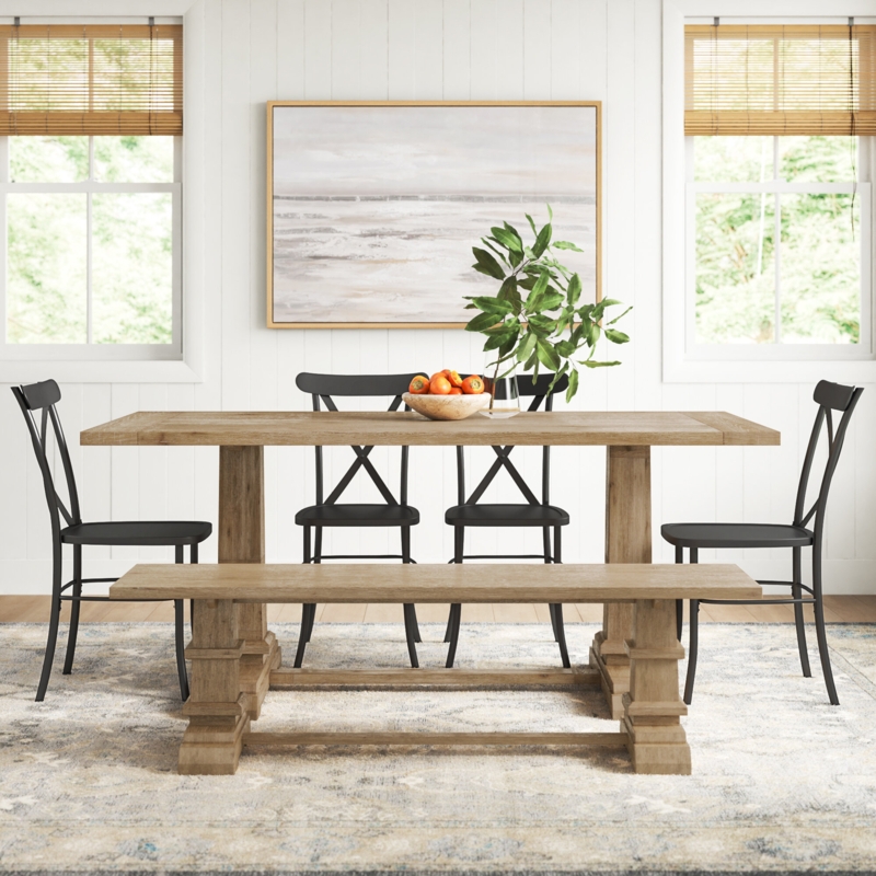 Odakotah 6 - Piece Trestle Dining Set