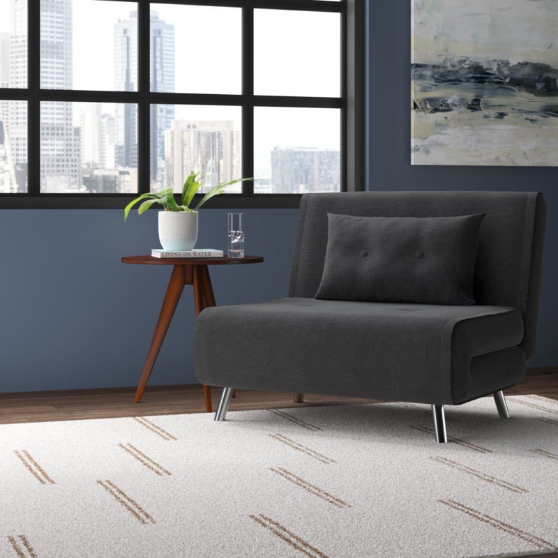 Zent Twin 35'' Upholstered Tufted Futon Chair