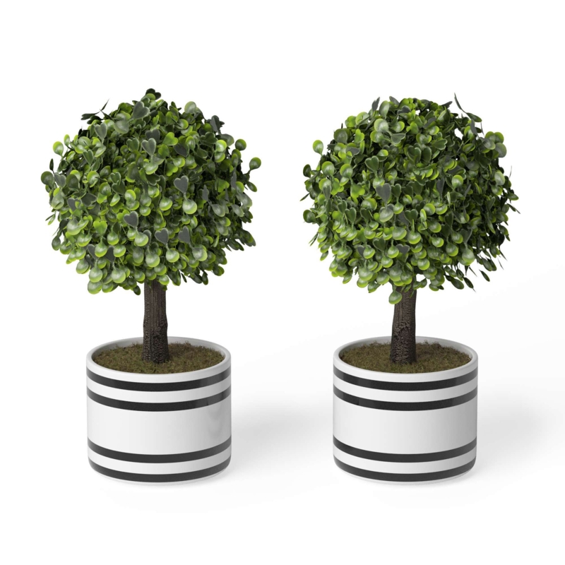 10'' Faux Boxwood Topiary in Ceramic Pot