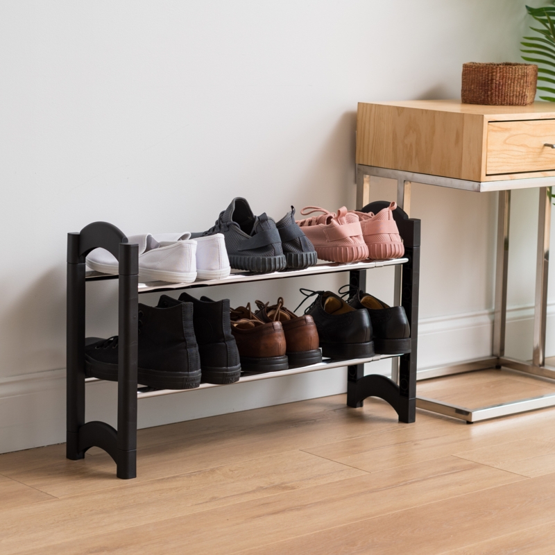 10 Pair Stackable Shoe Rack