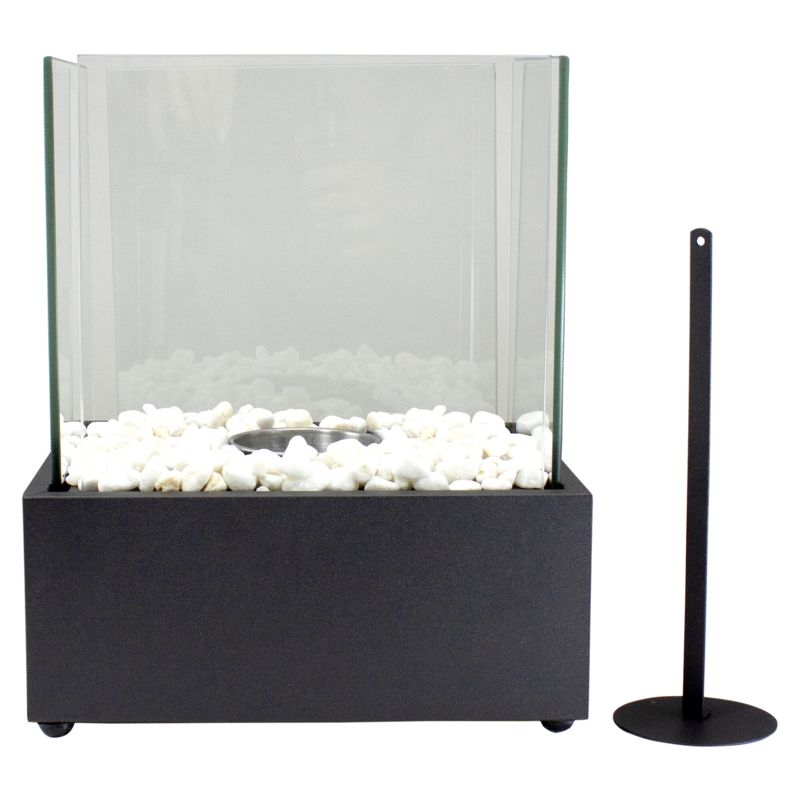 11.5" Bio Ethanol Ventless Portable Tabletop Fireplace With Flame Guard