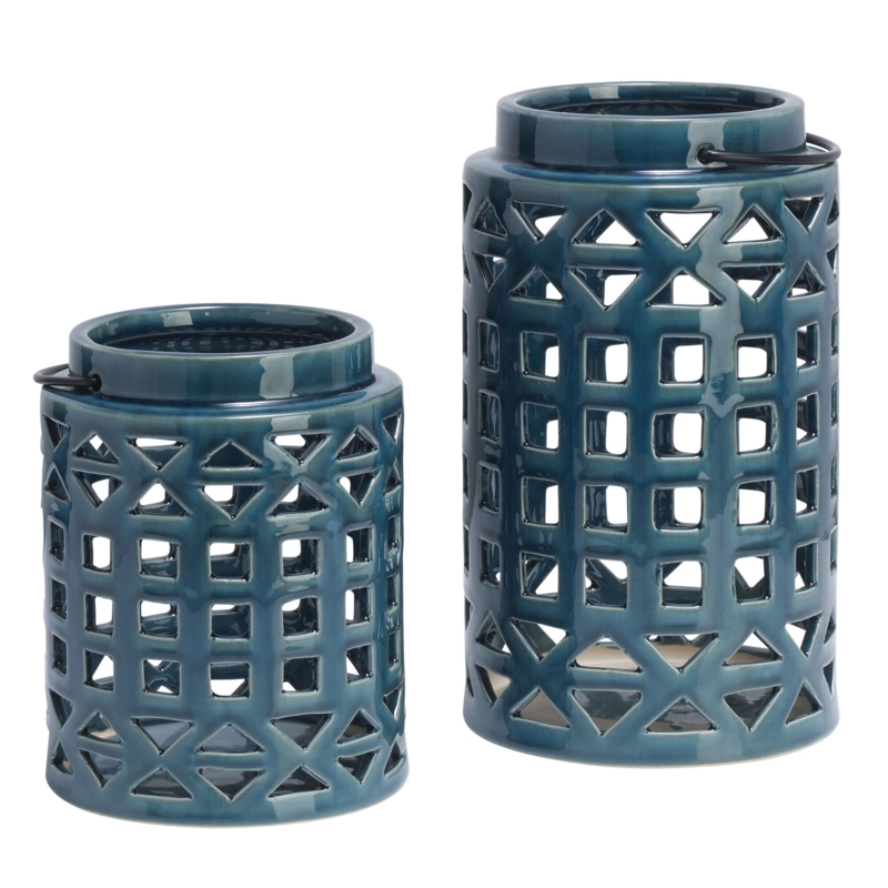12.99'' H Concrete / Cement Tabletop Lantern