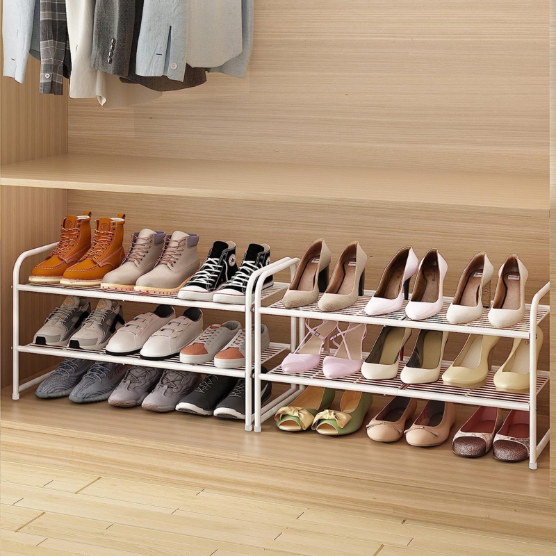 12 Pair Stackable Shoe Rack
