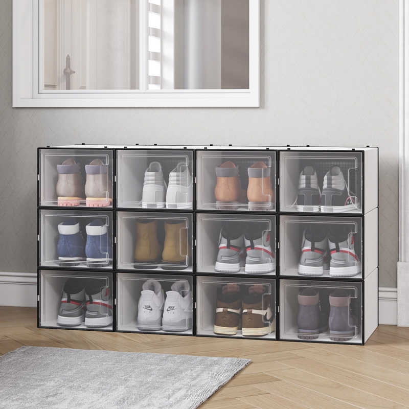 12 Pair Stackable Shoe Storage Box