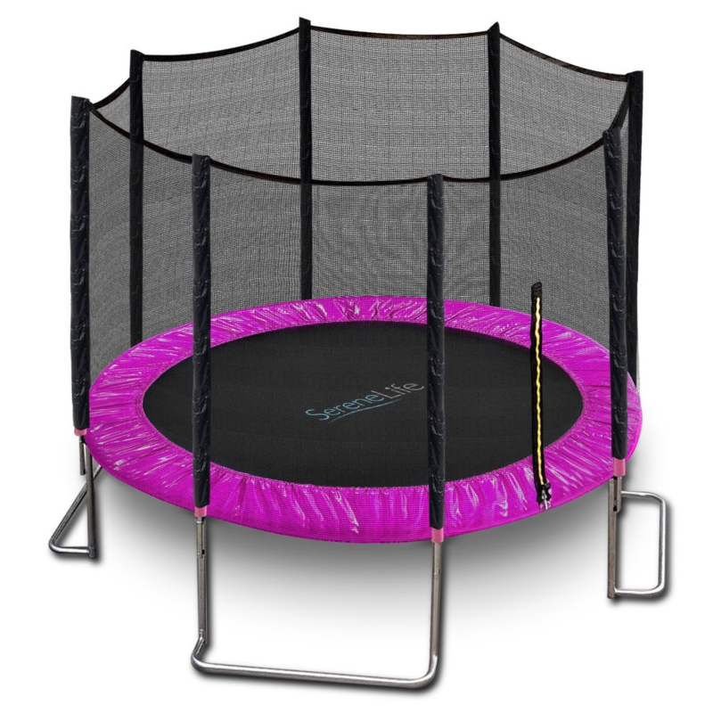 120' Round Backyard Trampoline with Safety Enclosure