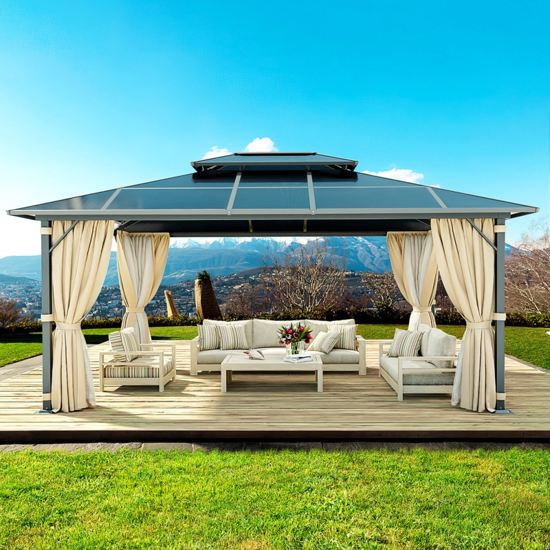 13 Ft. W x 10 Ft. D Patio Hardtop Gazebo