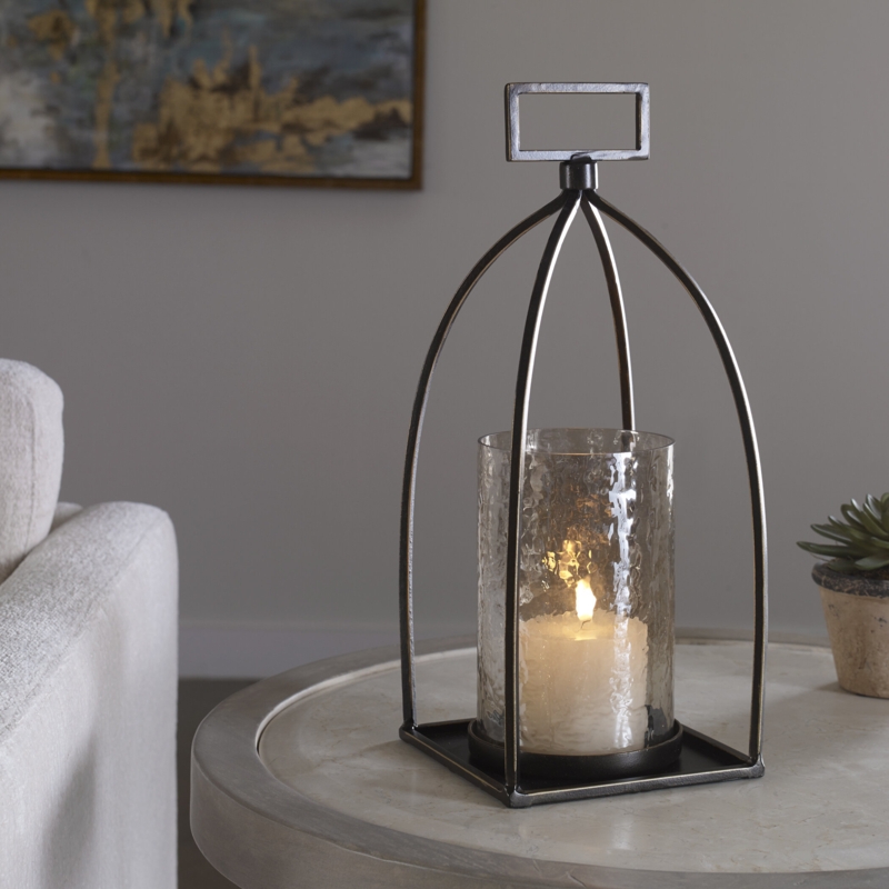 15.5'' H Tabletop Lantern with Candle Included