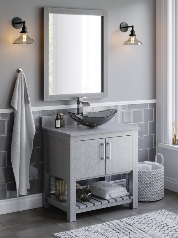 37'' Single Bathroom Vanity with Carrara Marble Top with Mirror