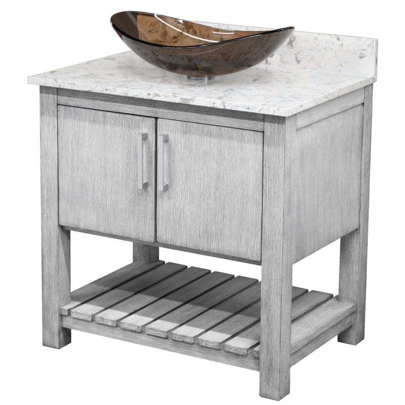 37'' Single Bathroom Vanity with Quartz Top
