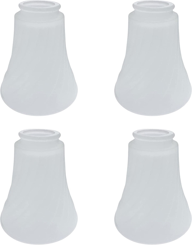 4.63'' H Glass Bell Ceiling Fan Fitter Shade (Set of 4)