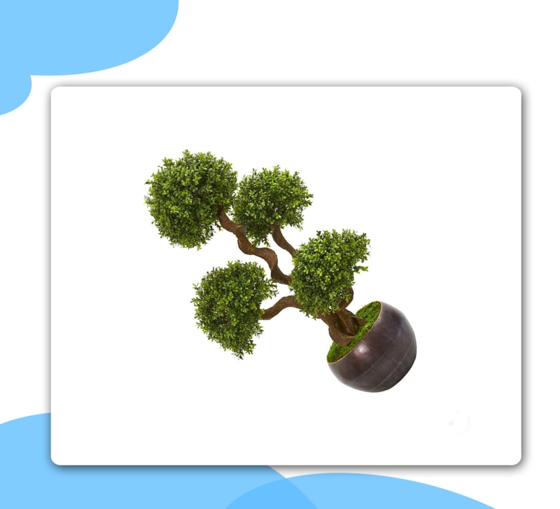 44'' Faux Boxwood Topiary in Planter