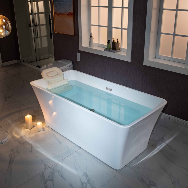59'' x 29.5'' Freestanding Soaking Acrylic Bathtub