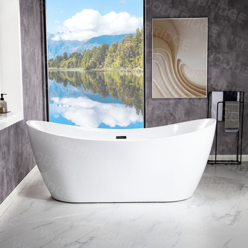 71'' x 31.5'' Freestanding Soaking Acrylic Bathtub