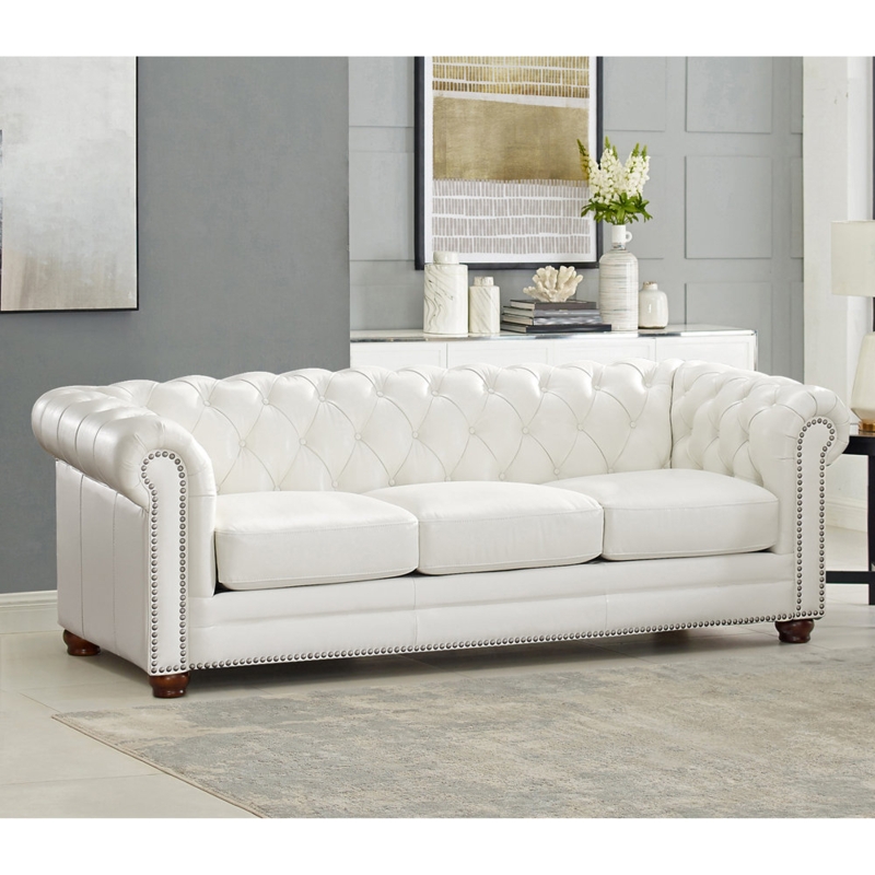 91'' Leather Sofa
