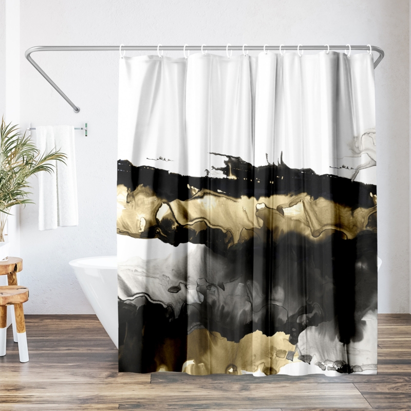 Abstract Shower Curtain Drizzle by PI Creative Art