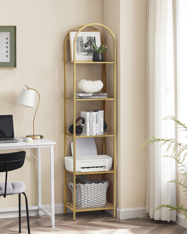 Adrianne 72.2'' H X 15.7'' W Steel Etagere Bookcase