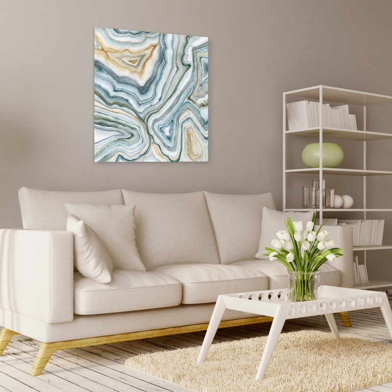 Agate Abstract II On Glass Print