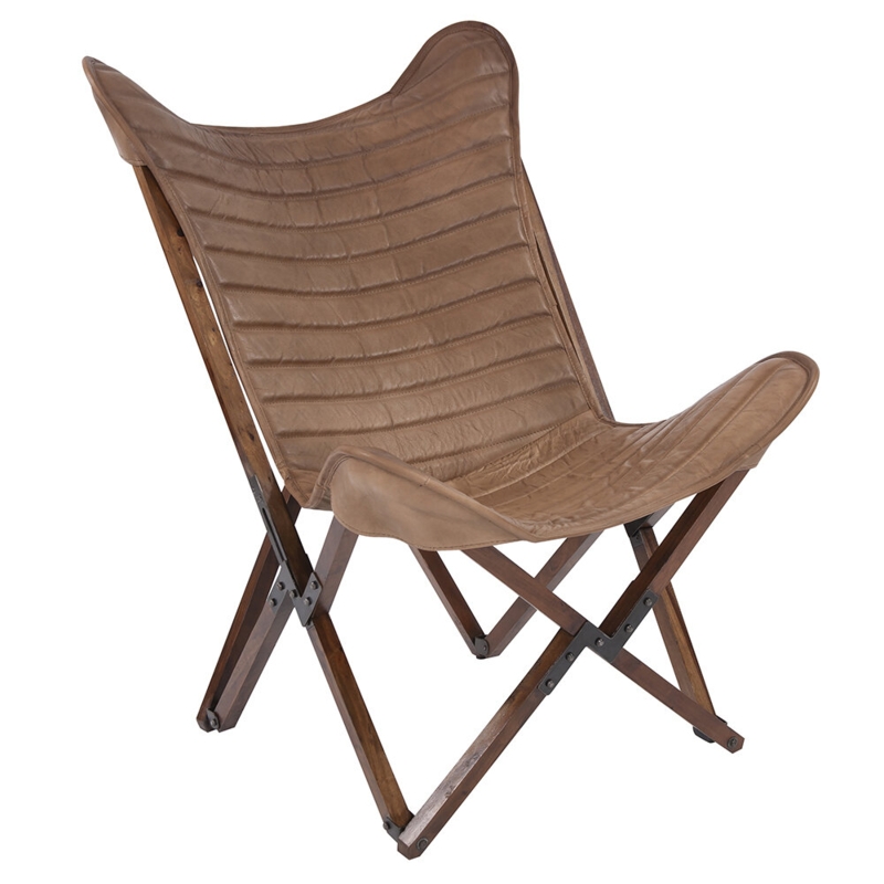 Alinea Slipcovered Leather Accent Chair