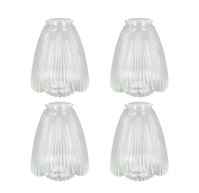 Analynn 4.25'' H x 4.875'' W Bell Ceiling Fan Fitter Shade (Set of 4)