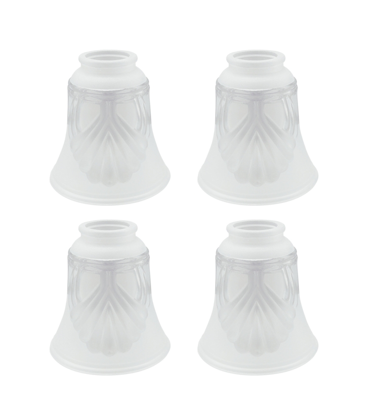 Analynn 4.875'' H Glass Bell Ceiling Fan Fitter Shade (Set of 4)