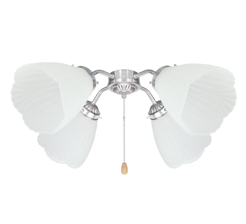 Analynn 5'' H x 5'' W Glass Bell Ceiling Fan Fitter Shade (Set of 4)