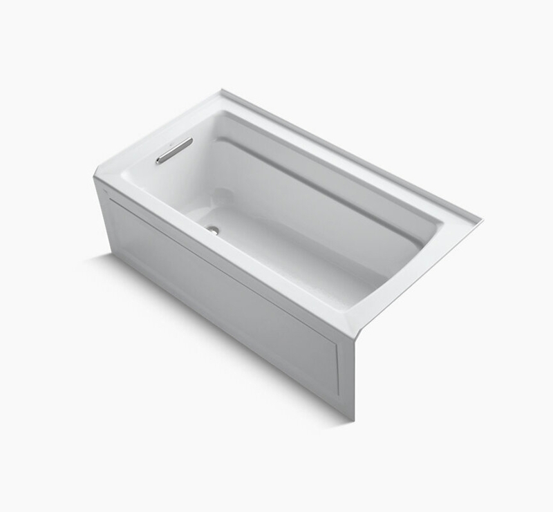 Archer 60" x 32" Acrylic Alcove Soaking Bathtub with Comfort Depth