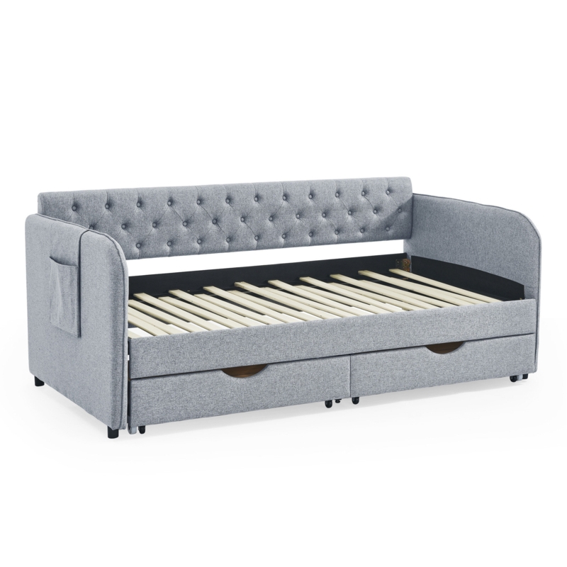Ashkan Upholstered Daybed with Trundle