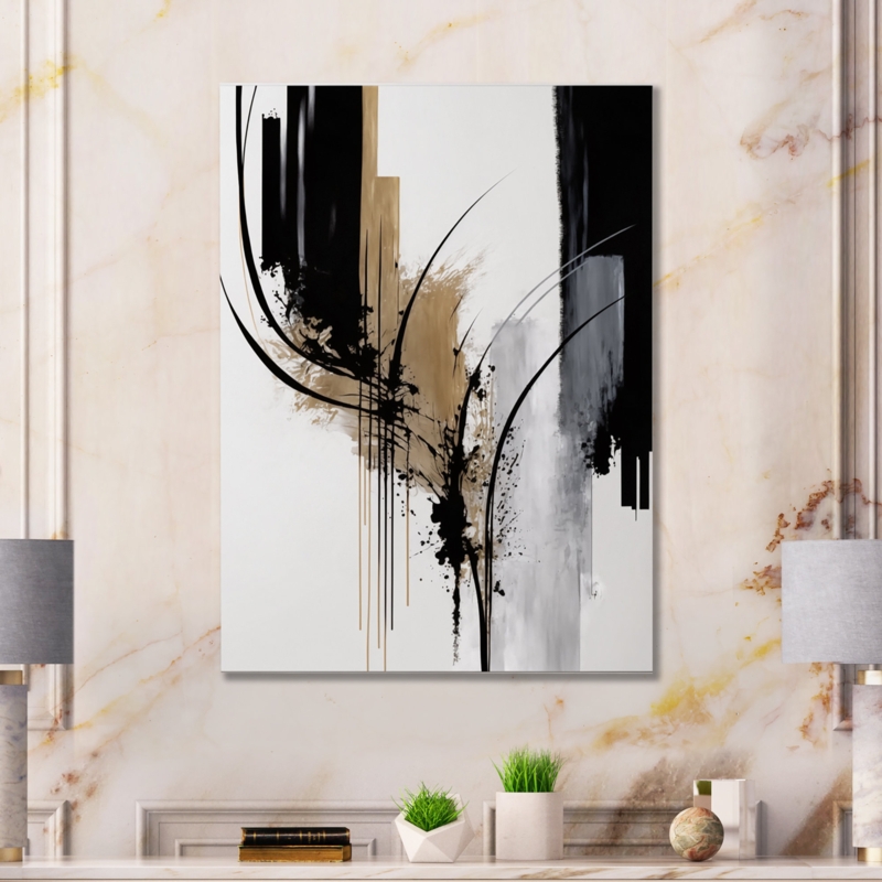 Avetik Black And White Expression II - Modern Canvas Wall Art