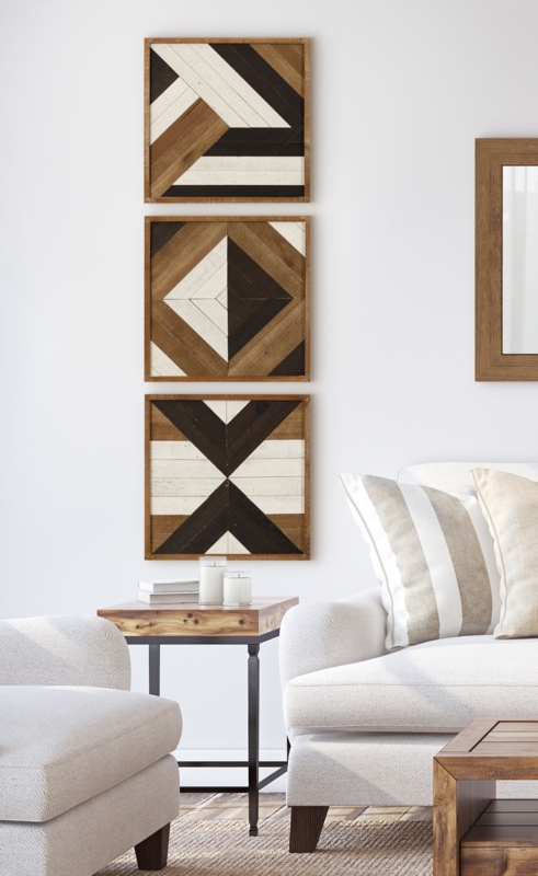 Ballez Modern Abstract Wall Decor on Solid Wood