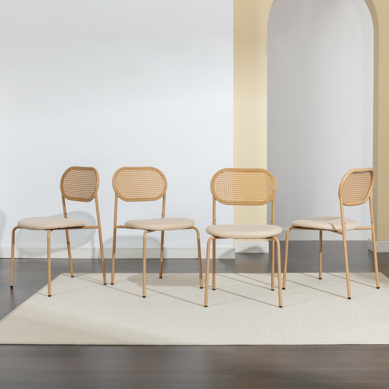 Bedi Linen Upholstered Stacking Side Chair