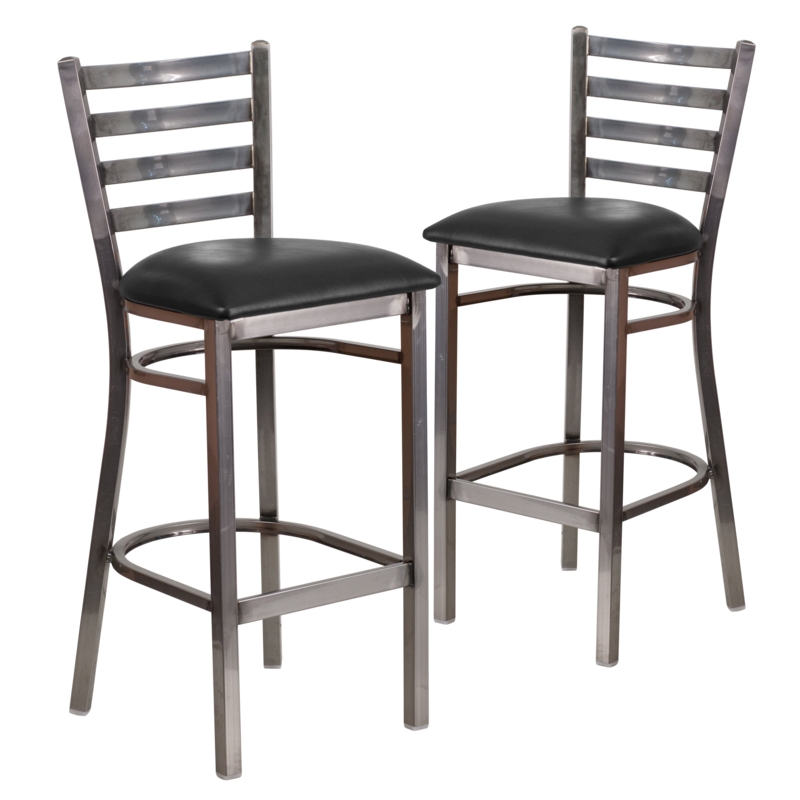 Brixton HERCULES Series Ladder Back Metal Restaurant Barstool | Foter