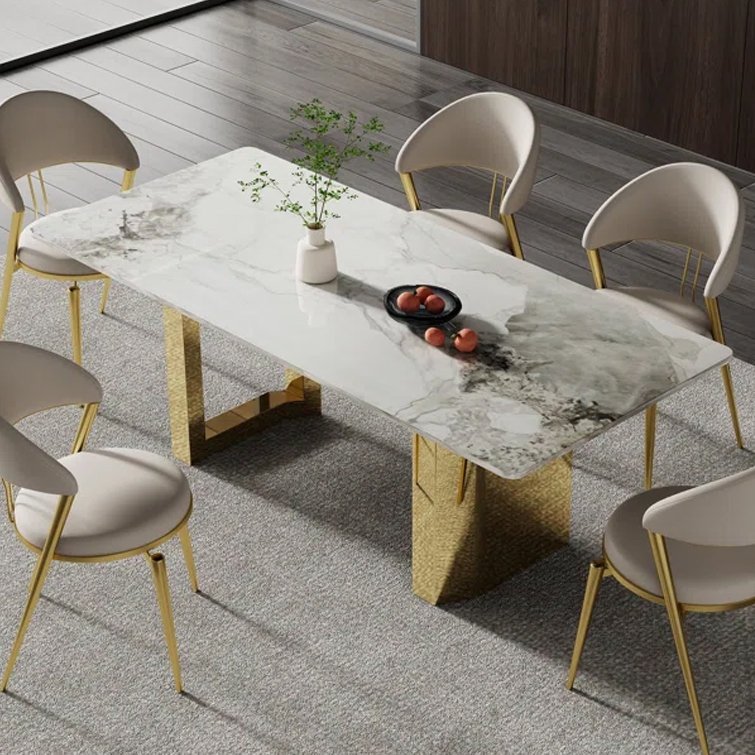 Bugbee 71" Retangular Dining table with Sintered Stone table-top
