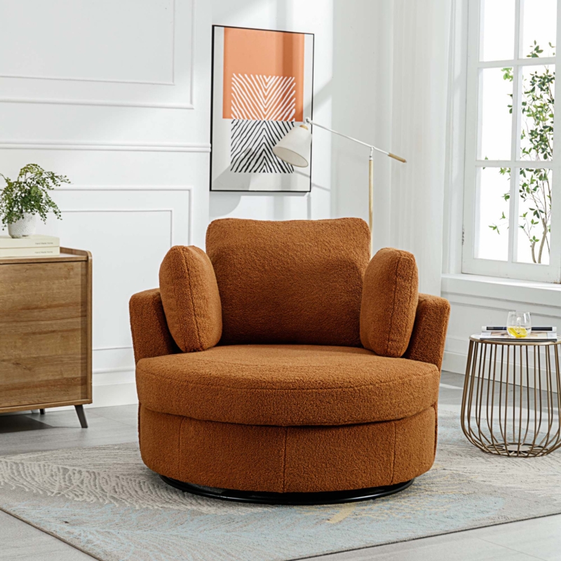 Minorca elegant round swivel barrel chair hotsell