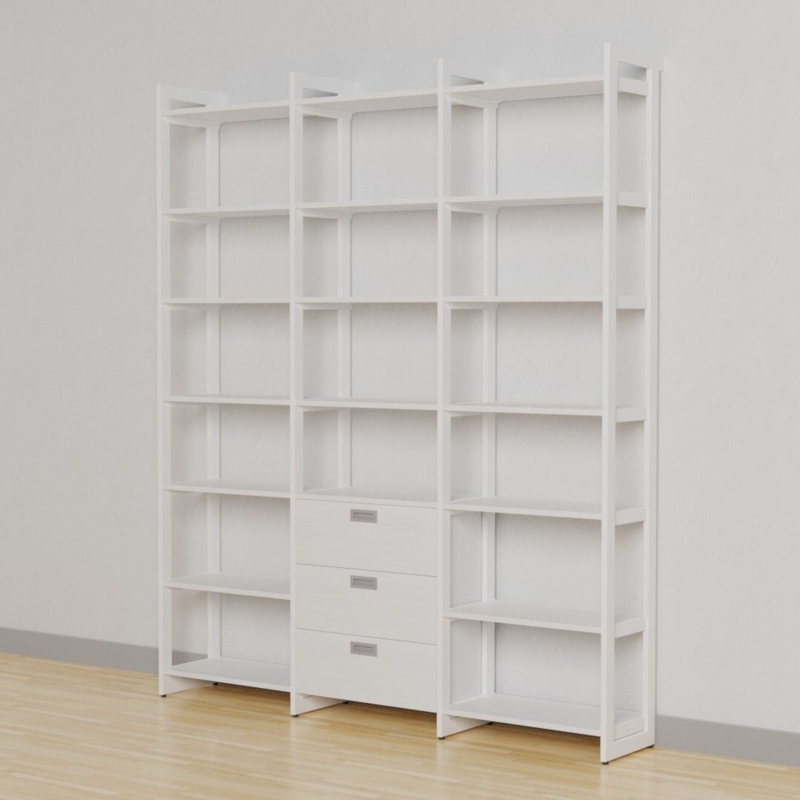 California Closets The Everyday System 87" H X 72" W Etagere Bookcase