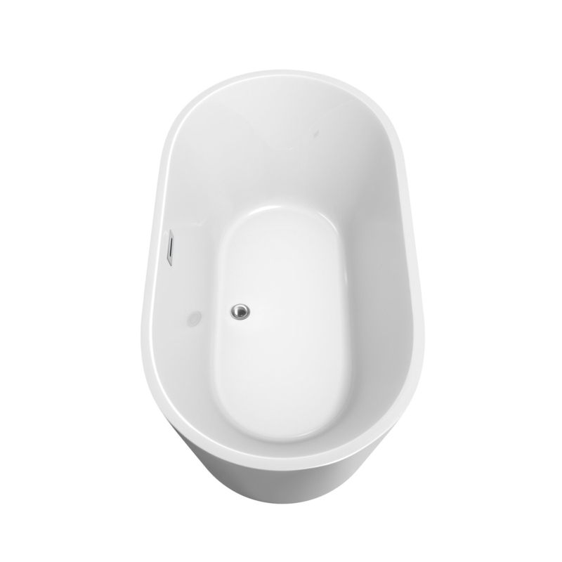 Carissa 60'' x 32'' Freestanding Soaking Acrylic Bathtub
