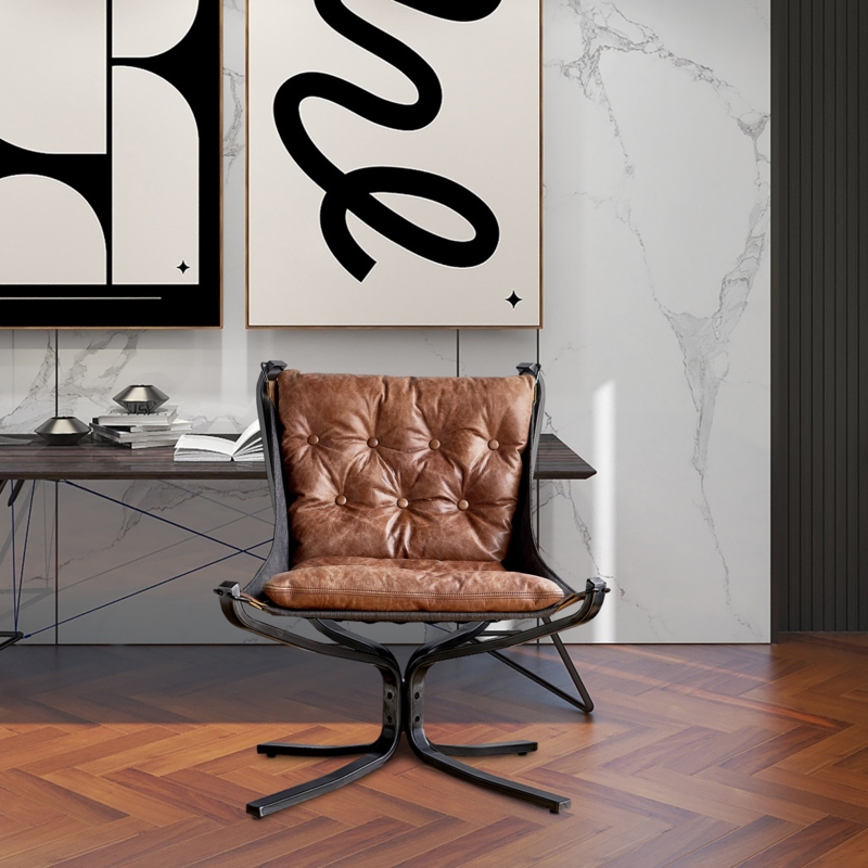 Choturam Leather Accent Chair