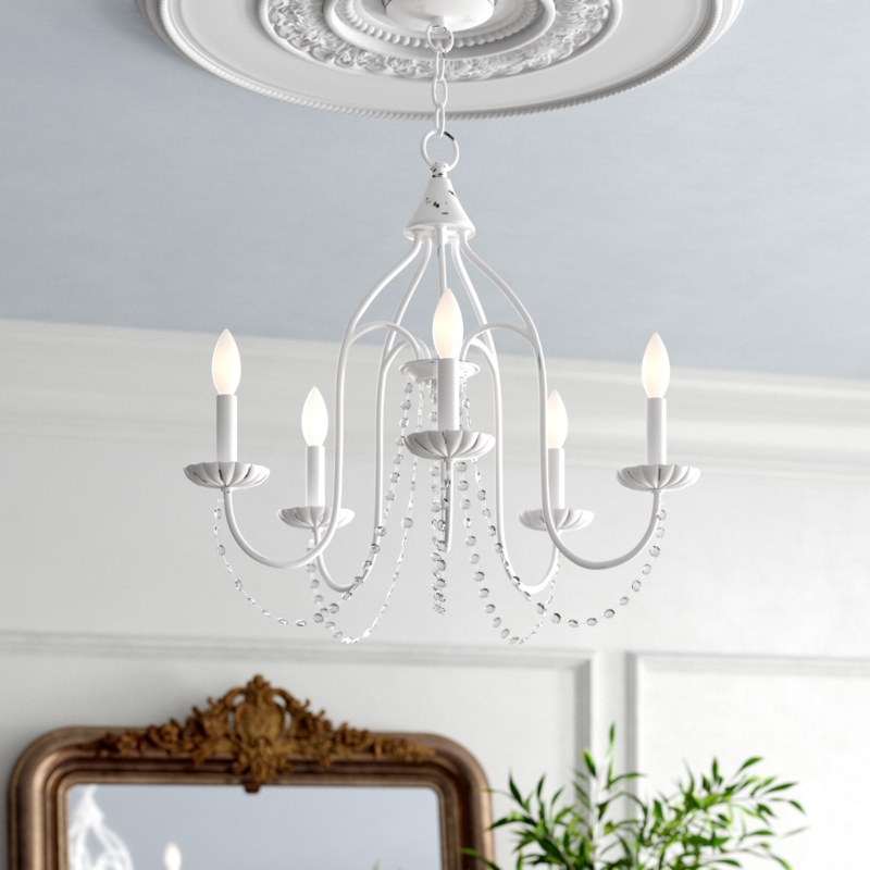 Coutant 5 - Light Candle Style Traditional Chandelier with Crystal Accents
