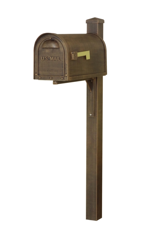Curbside Post Mounted Mailbox