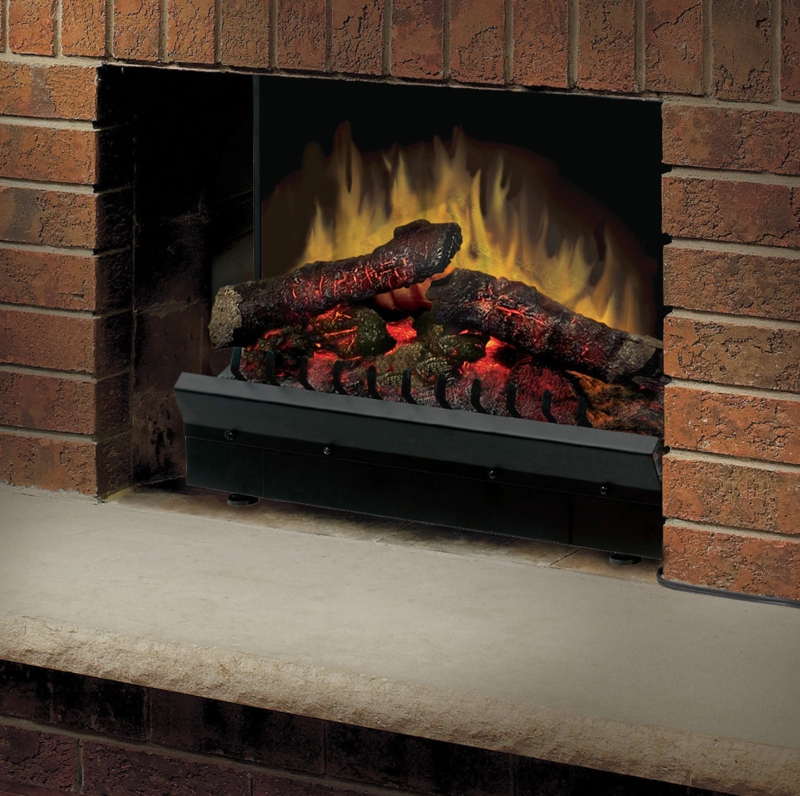 Dimplex 23-in Plug-in Deluxe Electric Fireplace Log Set, Hand Painted Logs, Realistic Flame 400 SQFT