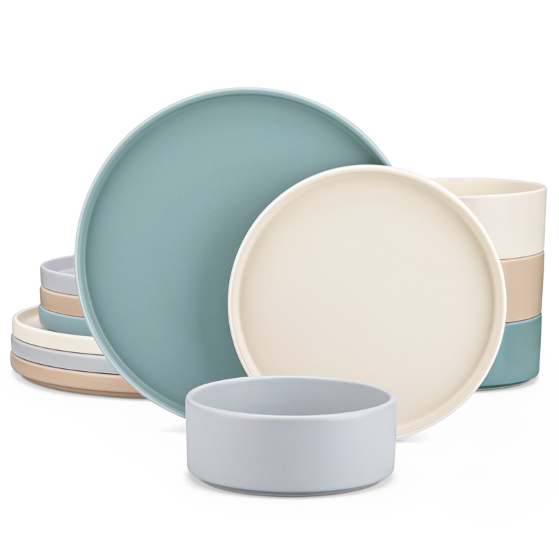 Ebern Designs Tamariah Stoneware Dinnerware Set - Service for 4 (Set of 12)