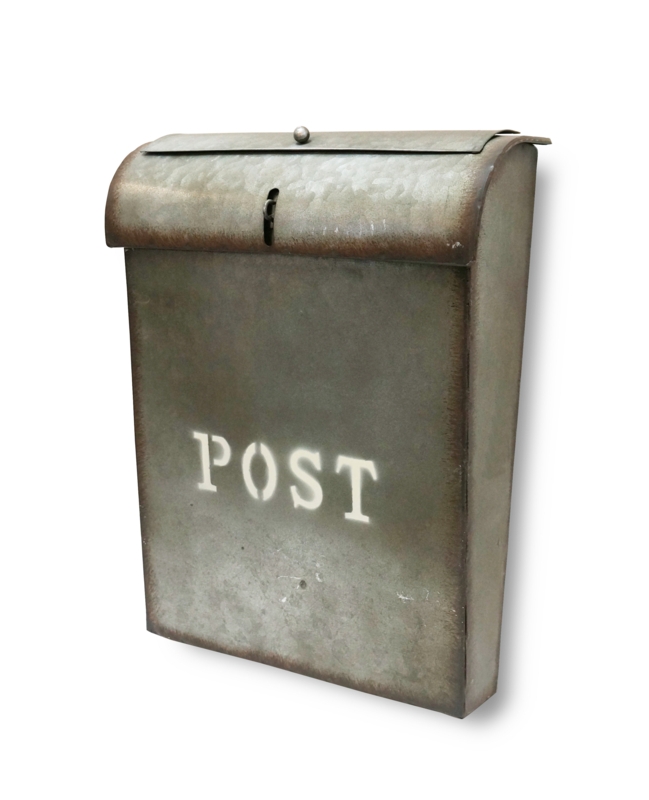Emily Industrial Style Post Wall Mounted Mailbox