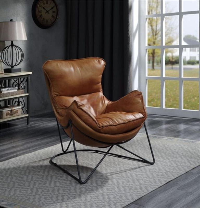 Faux Leather Accent Chair
