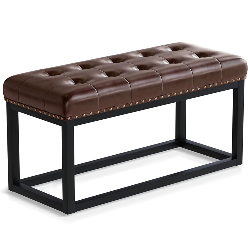 Franchezca Faux Leather Upholstered Bench