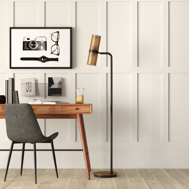 Giavanni 62'' Brass Task Floor Lamp